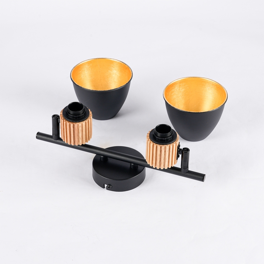 Brilagi - Spot svjetiljka ODENSE 2xE14/10W/230V drvo/crna