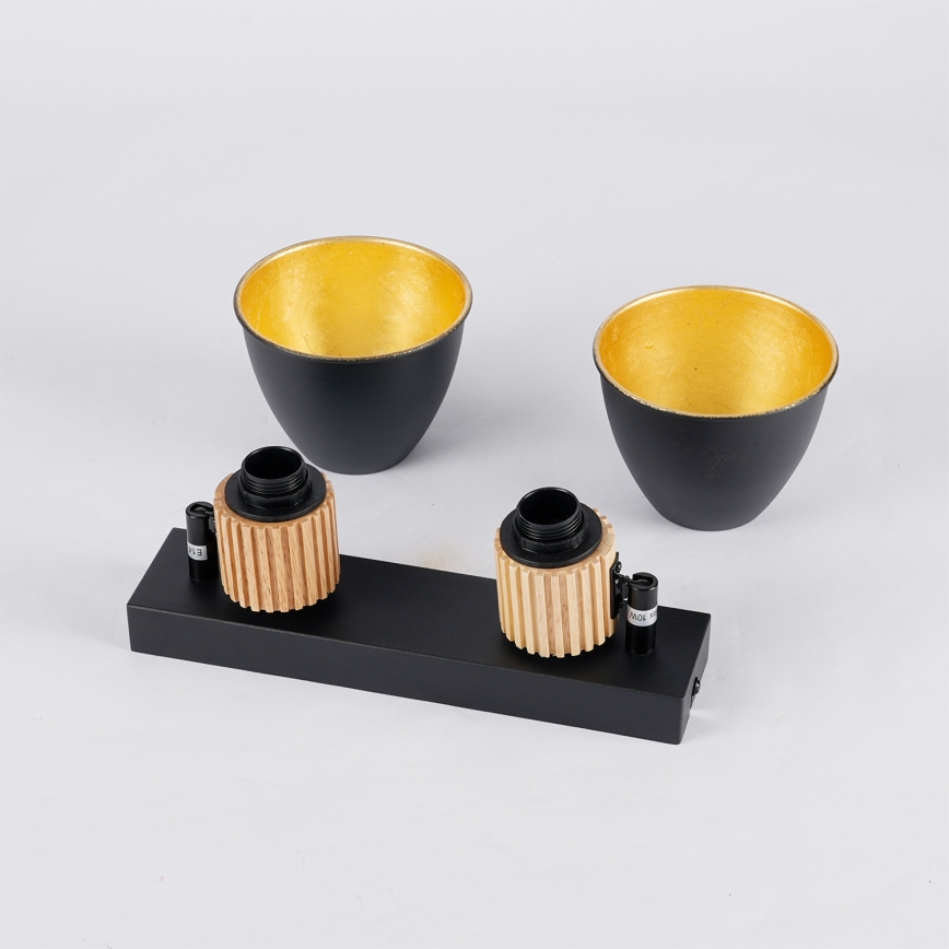 Brilagi - Spot svjetiljka ODENSE 2xE14/10W/230V kaučukovo drvo/crna