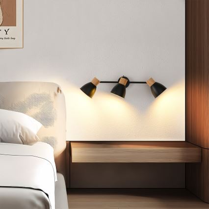 Brilagi - Spot svjetiljka ODENSE 3xE14/10W/230V drvo/crna