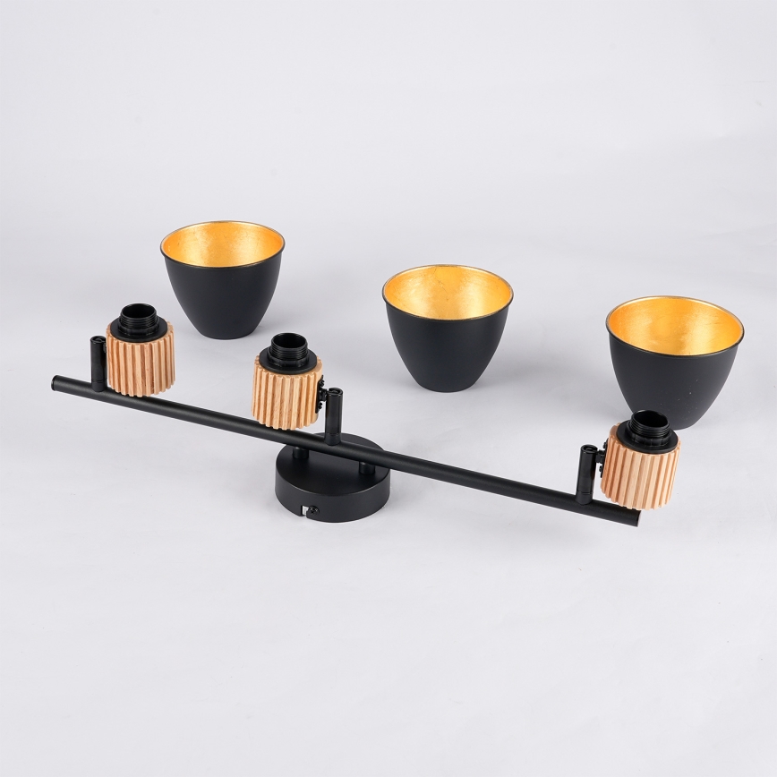 Brilagi - Spot svjetiljka ODENSE 3xE14/10W/230V kaučukovo drvo/crna