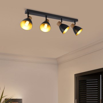Brilagi - spot svjetiljka ODENSE 4xE14/10W/230V kaučukovo drvo/crna