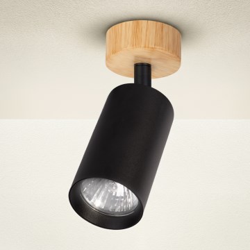 Brilagi - Spot svjetiljka SELE 1xGU10/30W/230V crna/dekor hrasta