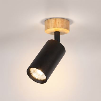 Brilagi - Spot svjetiljka SELE 1xGU10/30W/230V crna/dekor hrasta