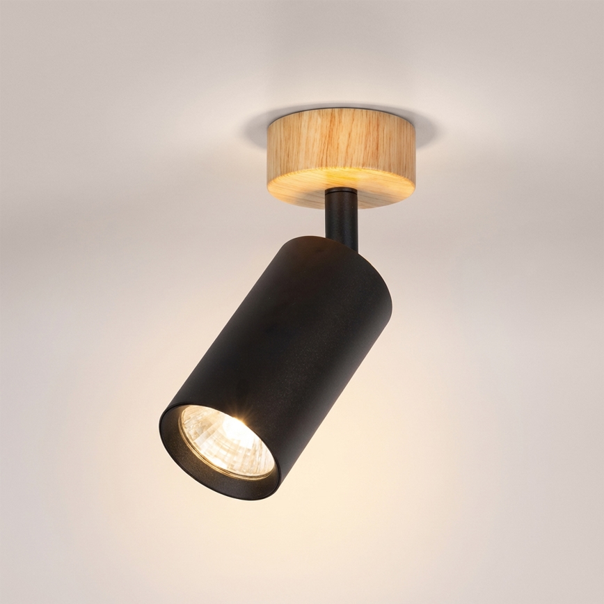 Brilagi - Spot svjetiljka SELE 1xGU10/30W/230V crna/dekor hrasta