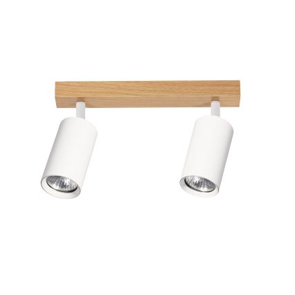 Brilagi - Spot svjetiljka SELE 2xGU10/30W/230V bijela/dekor hrasta