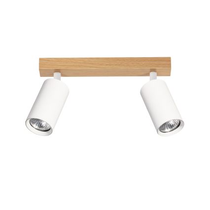Brilagi - Spot svjetiljka SELE 2xGU10/30W/230V bijela/dekor hrasta