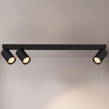Brilagi - Spot svjetiljka SELE LONG 3xGU10/30W/230V crna
