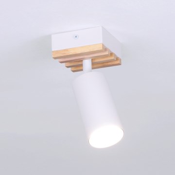 Brilagi - Spot svjetiljka SELE WOOD ACOUSTIC 1xGU10/30W/230V bijela/drvo