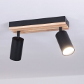 Brilagi - Spot svjetiljka SELE WOOD ACOUSTIC 2xGU10/30W/230V crna/drvo