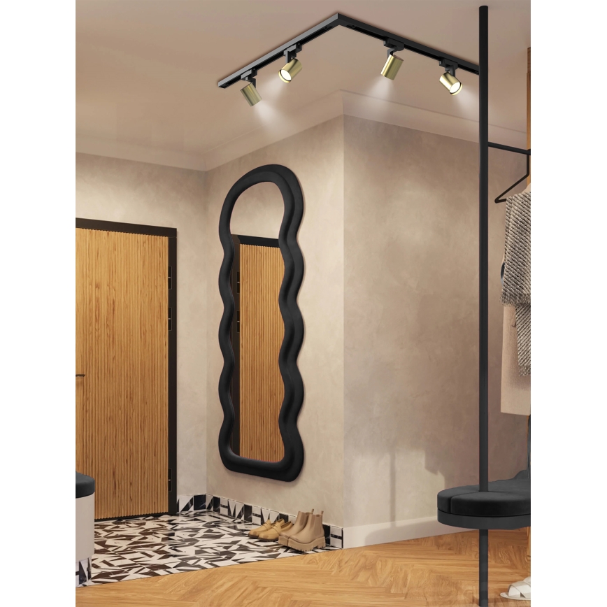 Brilagi - Spot svjetiljka za tračnu rasvjetu HUSKY 4xGU10/10W/230V crna/zlatna