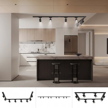 BRILAGI - Spot svjetiljka za tračnu šinu HUSKY 8xGU10/10W/230V 300 cm crna