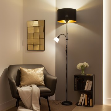 Brilagi - Stojeća lampa CERIA 1xE27/100W/230V + 1xE14/25W crna