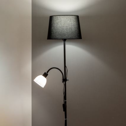 Brilagi - Stojeća lampa CERIA 1xE27/100W/230V + 1xE14/25W crna