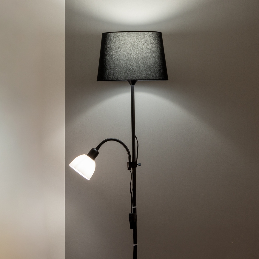Brilagi - Stojeća lampa CERIA 1xE27/100W/230V + 1xE14/25W crna