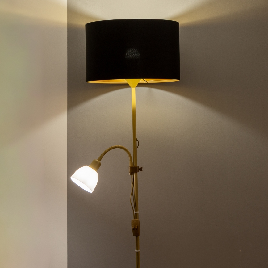 Brilagi - Stojeća lampa CERIA 1xE27/100W/230V + 1xE14/25W zlatna/crna