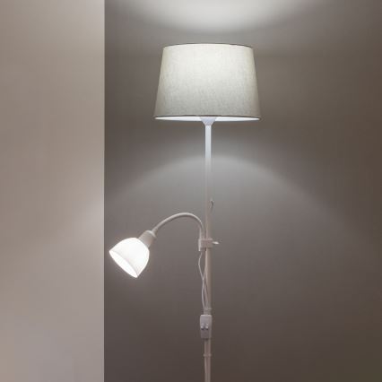 Brilagi - Stojeća lampa CERIA 2u1 1xE27/100W/230V + 1xE14/25W bijela/siva