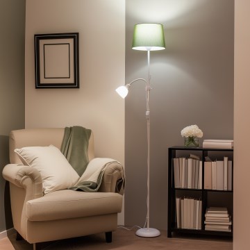 Brilagi - Stojeća lampa CERIA 2u1 1xE27/100W/230V + 1xE14/25W bijela/zelena