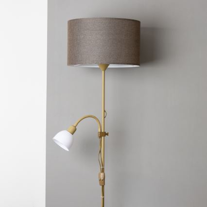 Brilagi - Stojeća lampa CERIA 2u1 1xE27/100W/230V + 1xE14/25W zlatna/smeđa
