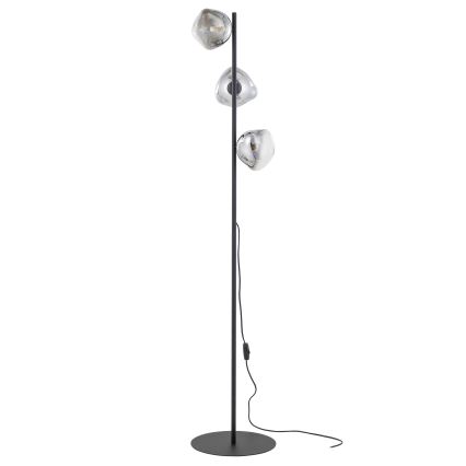 Brilagi - Stojeća lampa VULCANO 3xG9/8W/230V crna/zadimljena crna