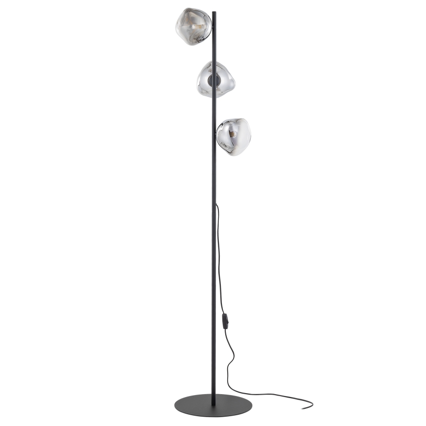 Brilagi - Stojeća lampa VULCANO 3xG9/8W/230V crna/zadimljena crna