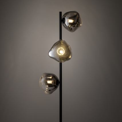 Brilagi - Stojeća lampa VULCANO 3xG9/8W/230V crna/zadimljena crna