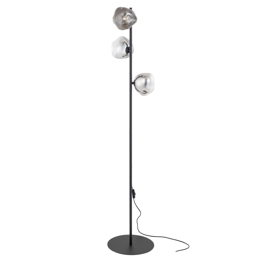 Brilagi - Stojeća lampa VULCANO 3xG9/8W/230V crna/zadimljena crna