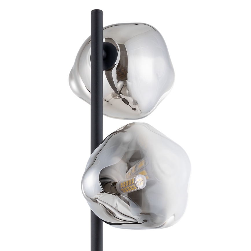 Brilagi - Stojeća lampa VULCANO 3xG9/8W/230V crna/zadimljena crna