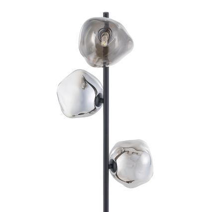 Brilagi - Stojeća lampa VULCANO 3xG9/8W/230V crna/zadimljena crna