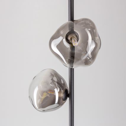 Brilagi - Stojeća lampa VULCANO 3xG9/8W/230V crna/zadimljena crna
