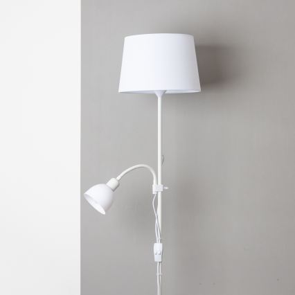 Brilagi - Stojeća svjetiljka CERIA 1xE27/100W/230V + 1xE14/25W bijela