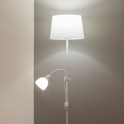 Brilagi - Stojeća svjetiljka CERIA 1xE27/100W/230V + 1xE14/25W bijela