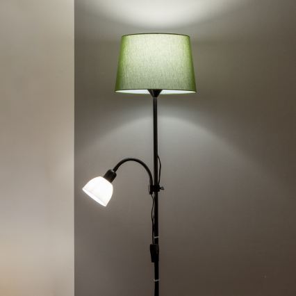 Brilagi - Stojeća svjetiljka CERIA 1xE27/100W/230V + 1xE14/25W crna/zelena