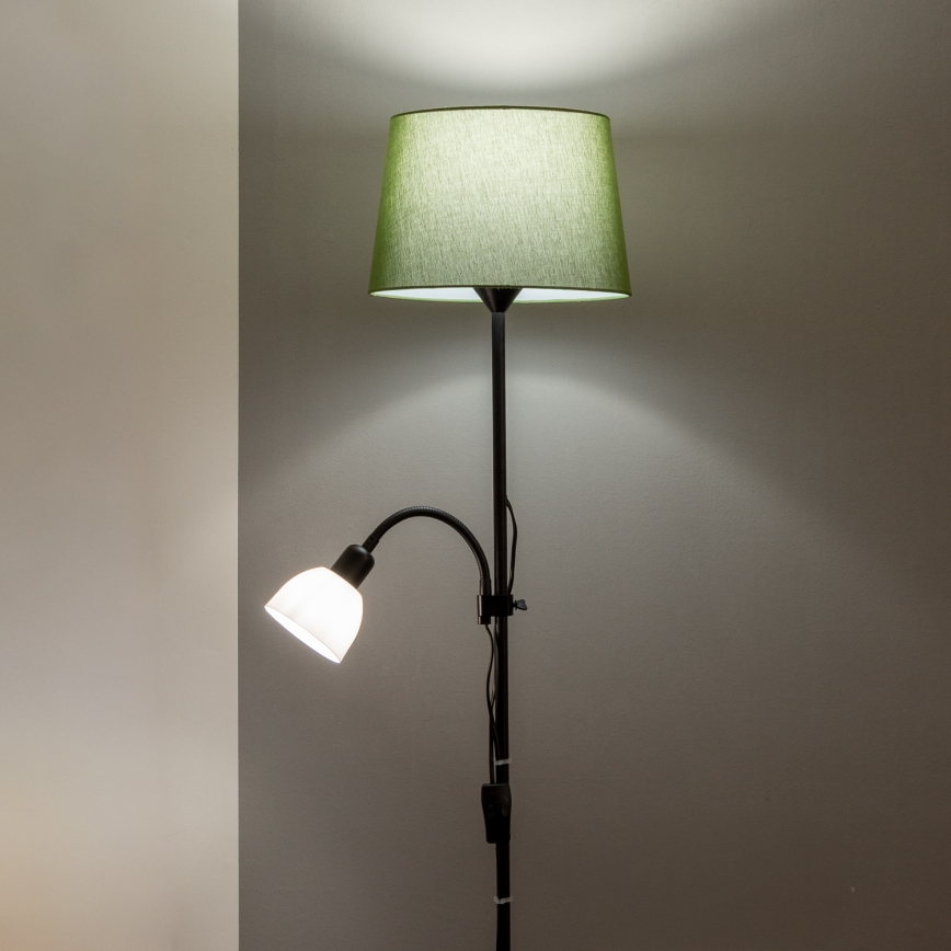 Brilagi - Stojeća svjetiljka CERIA 1xE27/100W/230V + 1xE14/25W crna/zelena