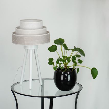Brilagi - Stolna lampa ALASKA LUNETA 1xE27/15W/230V siva/krem