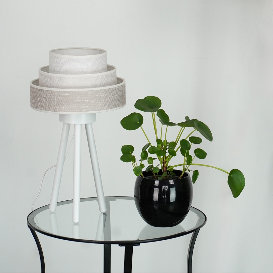 Brilagi - Stolna lampa ALASKA LUNETA 1xE27/15W/230V siva/krem