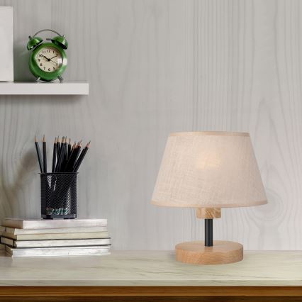 Brilagi - Stolna lampa ANTHONY 1xE27/60W/230V hrast/bež