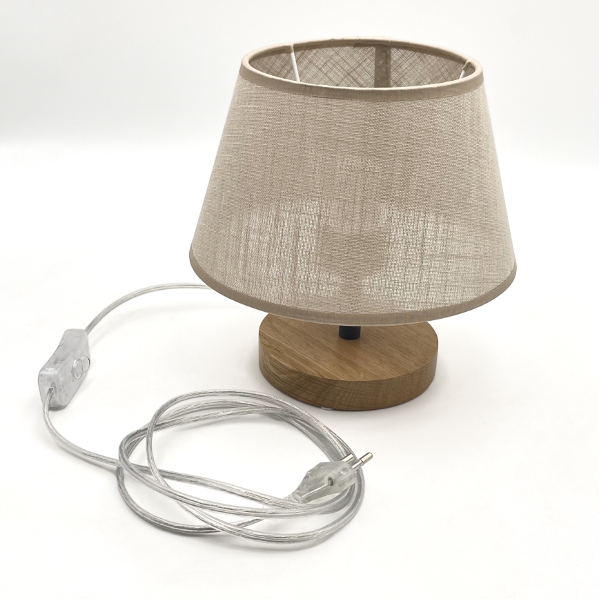 Brilagi - Stolna lampa ANTHONY 1xE27/60W/230V hrast/bež