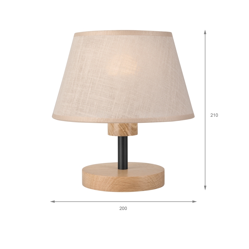 Brilagi - Stolna lampa ANTHONY 1xE27/60W/230V hrast/bež