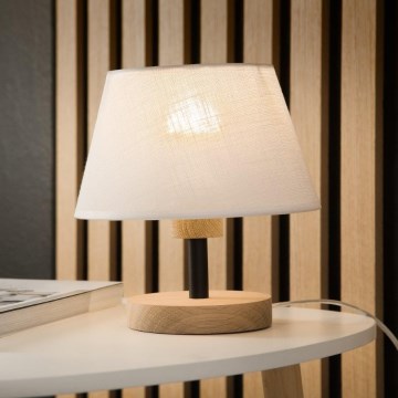 Brilagi - Stolna lampa ANTHONY 1xE27/60W/230V hrast/bijela