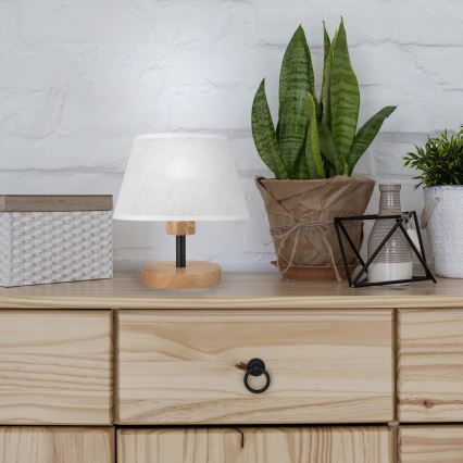 Brilagi - Stolna lampa ANTHONY 1xE27/60W/230V hrast/bijela