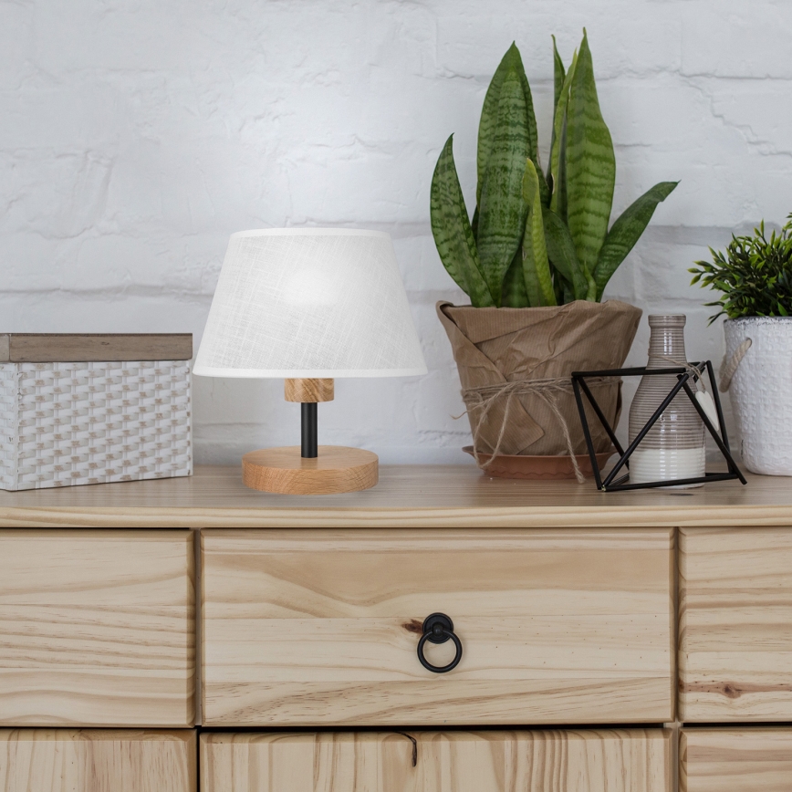 Brilagi - Stolna lampa ANTHONY 1xE27/60W/230V hrast/bijela