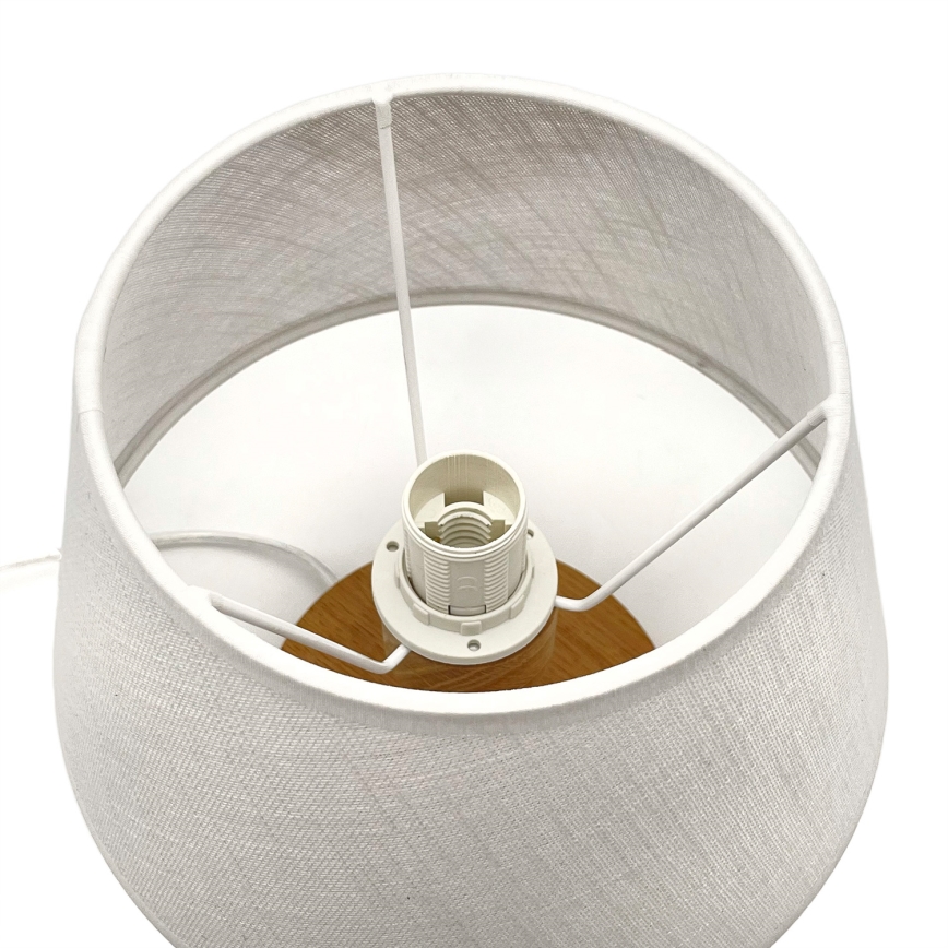 Brilagi - Stolna lampa ANTHONY 1xE27/60W/230V hrast/bijela