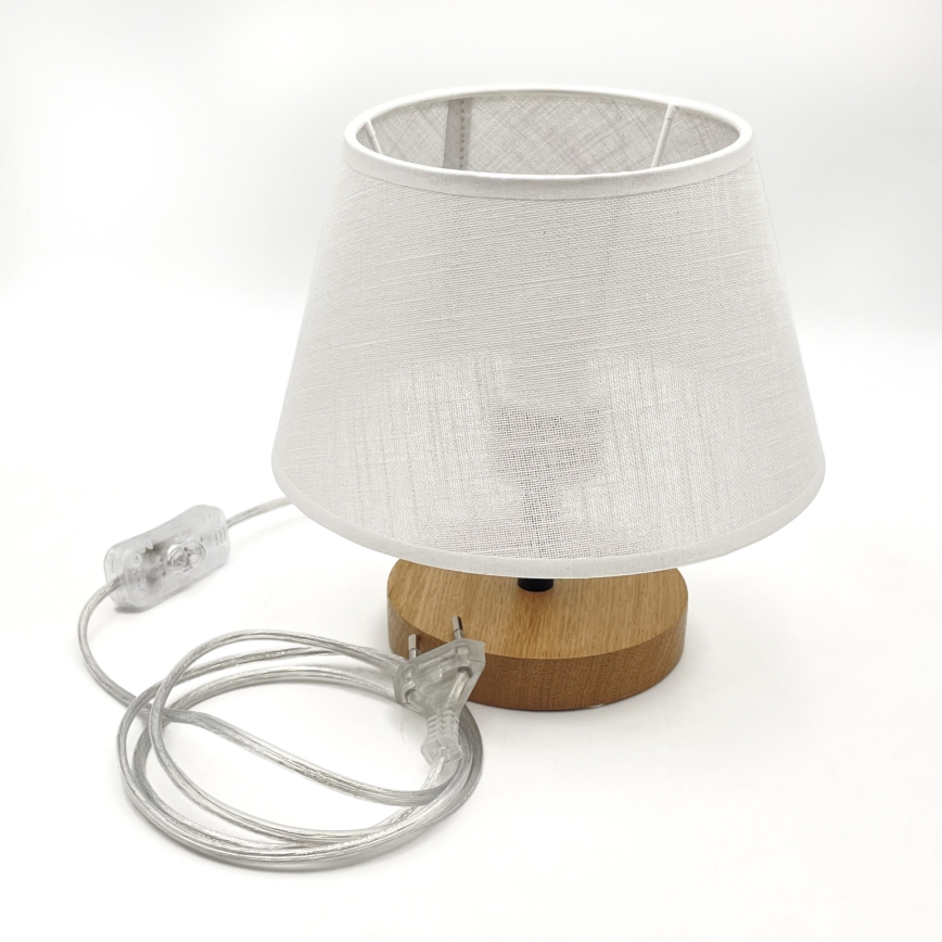 Brilagi - Stolna lampa ANTHONY 1xE27/60W/230V hrast/bijela