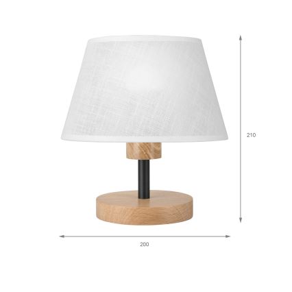 Brilagi - Stolna lampa ANTHONY 1xE27/60W/230V hrast/bijela