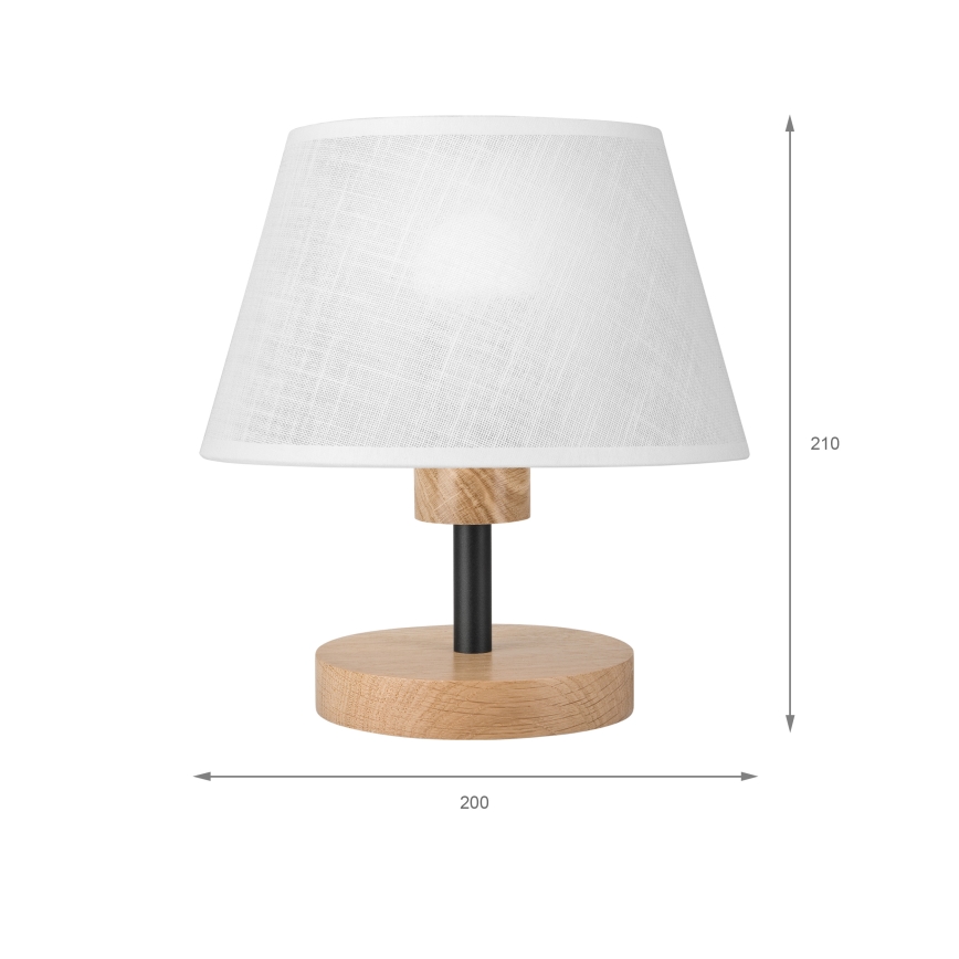 Brilagi - Stolna lampa ANTHONY 1xE27/60W/230V hrast/bijela