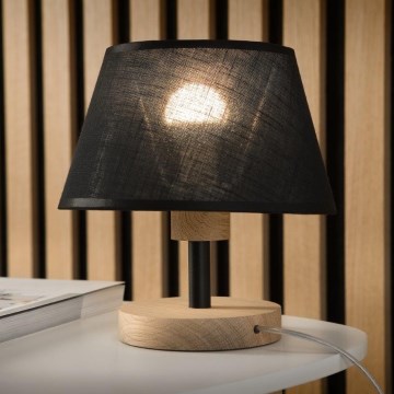 Brilagi - Stolna lampa ANTHONY 1xE27/60W/230V hrast/crna