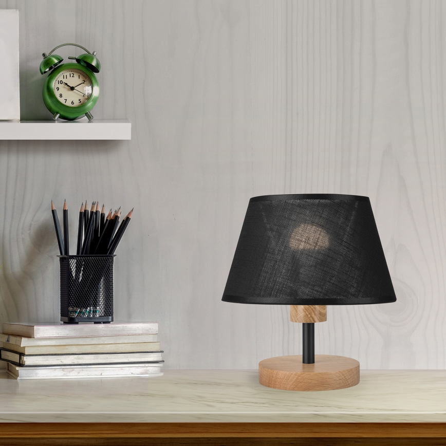 Brilagi - Stolna lampa ANTHONY 1xE27/60W/230V hrast/crna