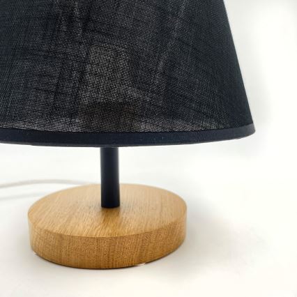 Brilagi - Stolna lampa ANTHONY 1xE27/60W/230V hrast/crna