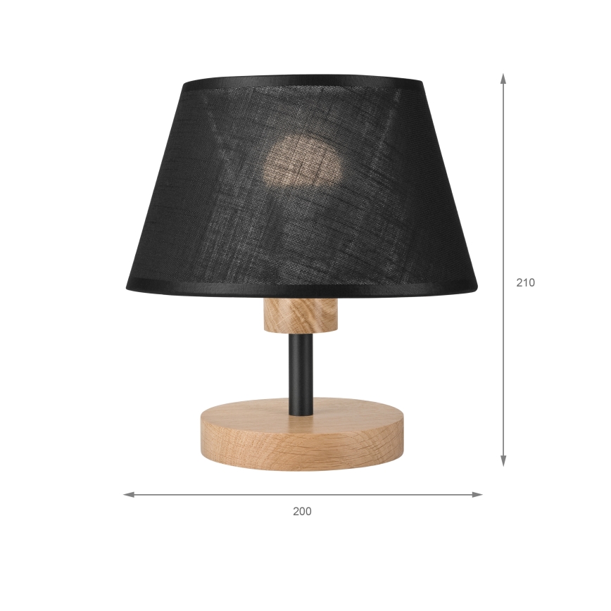 Brilagi - Stolna lampa ANTHONY 1xE27/60W/230V hrast/crna