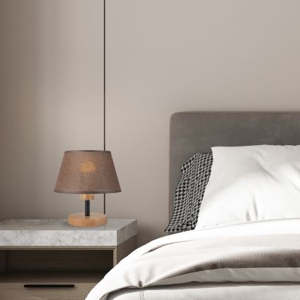 Brilagi - Stolna lampa ANTHONY 1xE27/60W/230V hrast/smeđa